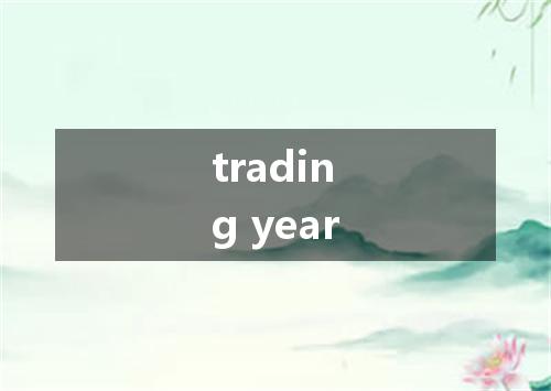trading year是什么意思