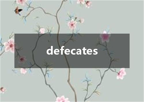 defecates是什么意思