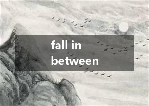fall in between是什么意思