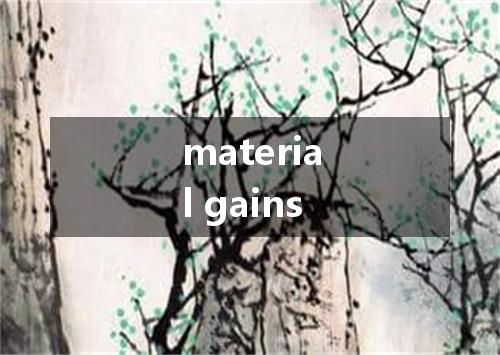 material gains是什么意思