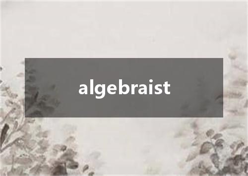 algebraist是什么意思