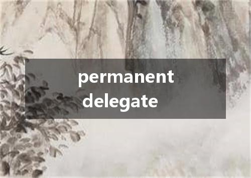 permanent delegate是什么意思