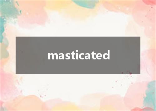 masticated是什么意思