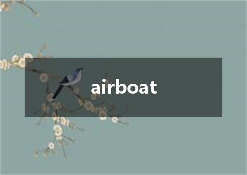 airboat是什么意思