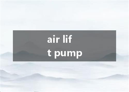 air lift pump是什么意思