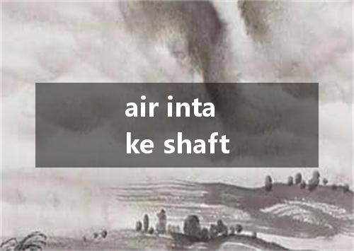 air intake shaft是什么意思