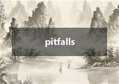 pitfalls是什么意思