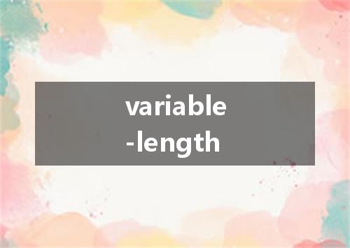 variable-length是什么意思