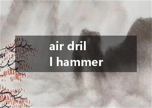 air drill hammer是什么意思
