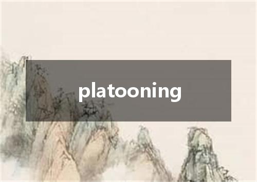 platooning是什么意思