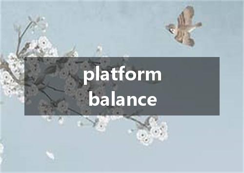 platform balance是什么意思