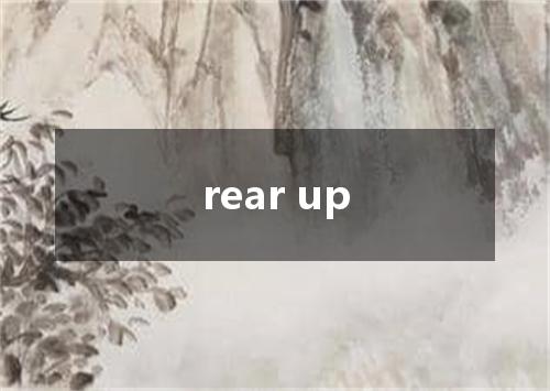 rear up是什么意思
