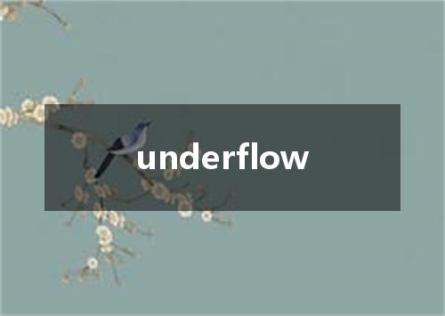 underflow是什么意思