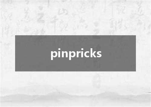 pinpricks是什么意思