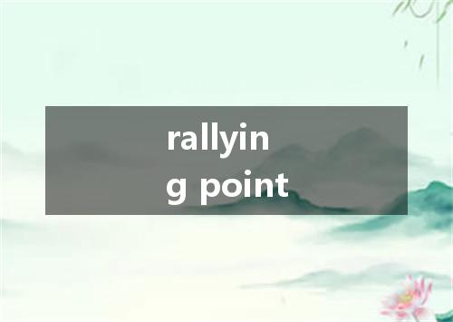 rallying point是什么意思
