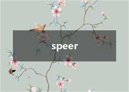 speer是什么意思