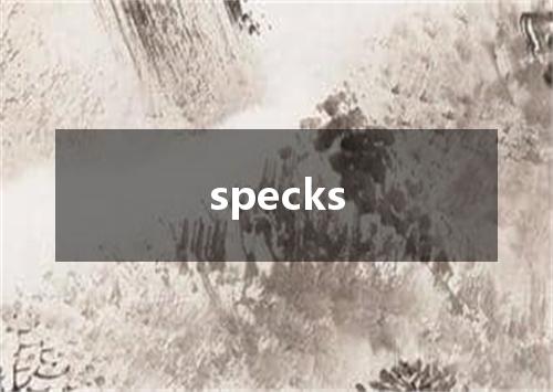 specks是什么意思