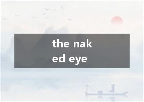 the naked eye是什么意思