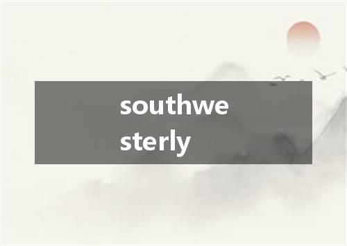 southwesterly是什么意思