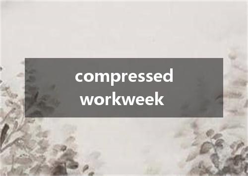 compressed workweek是什么意思