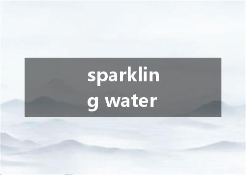 sparkling water是什么意思
