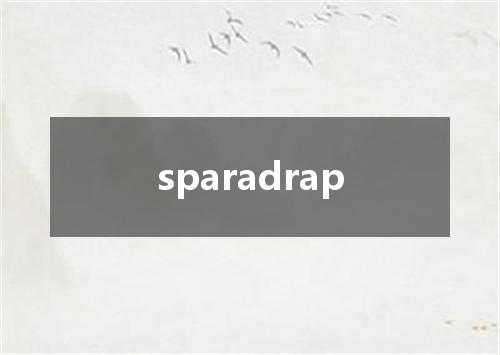 sparadrap是什么意思