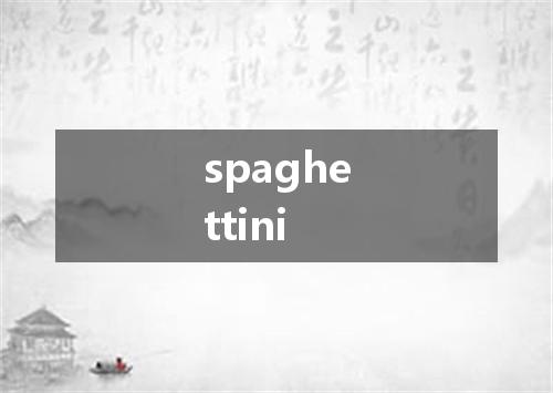 spaghettini是什么意思