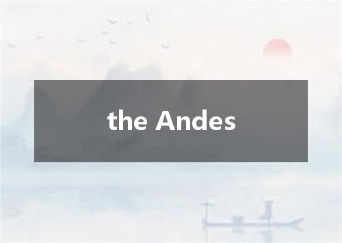 the Andes是什么意思