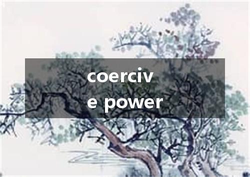 coercive power是什么意思