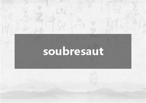 soubresaut是什么意思