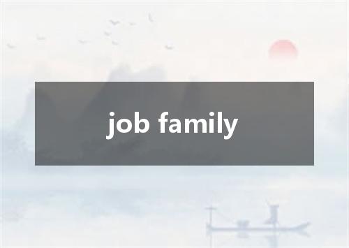 job family是什么意思