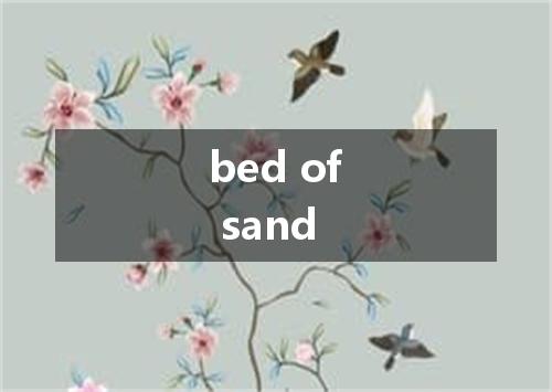 bed of sand是什么意思