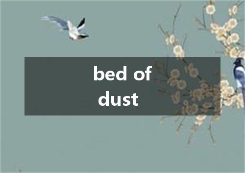 bed of dust是什么意思