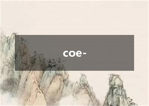 coe-是什么意思