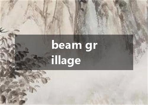 beam grillage是什么意思