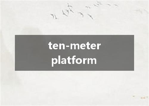 ten-meter platform是什么意思