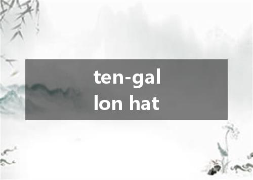ten-gallon hat是什么意思