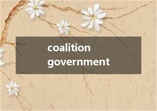 coalition government是什么意思