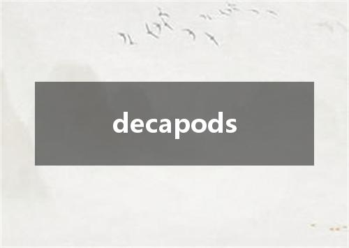 decapods是什么意思