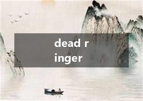 dead ringer是什么意思