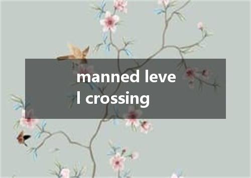 manned level crossing是什么意思