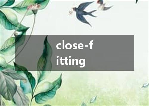 close-fitting是什么意思