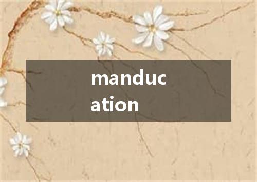 manducation是什么意思