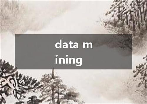 data mining是什么意思