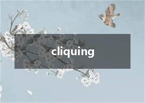 cliquing是什么意思