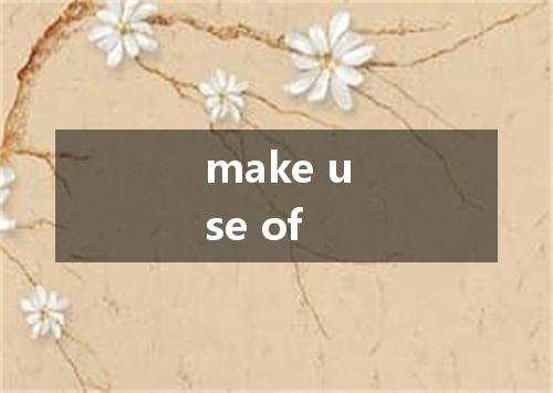 make use of是什么意思