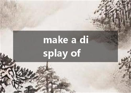 make a display of是什么意思