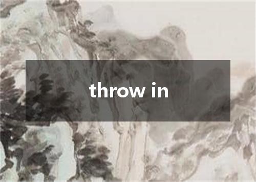throw in是什么意思