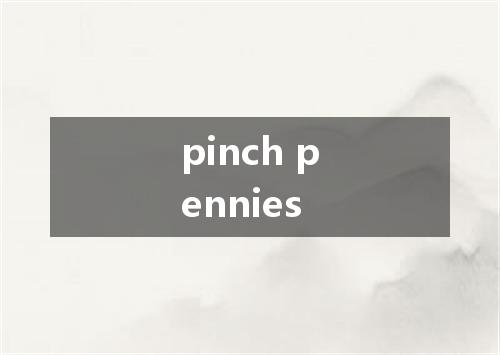 pinch pennies是什么意思