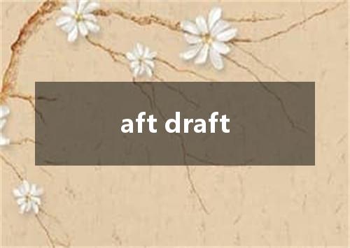 aft draft是什么意思